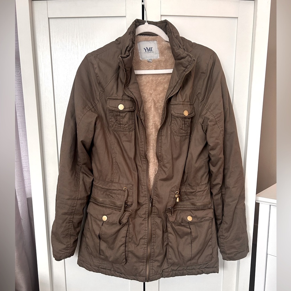 YMI Collection, Women’s Winter Coat, Size-Medium, Army Green